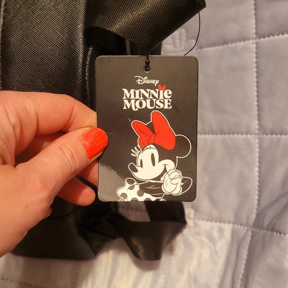 Disney Minnie Mouse Polka Dot Mini Backpack - Black and Pink - Picture 11 of 11